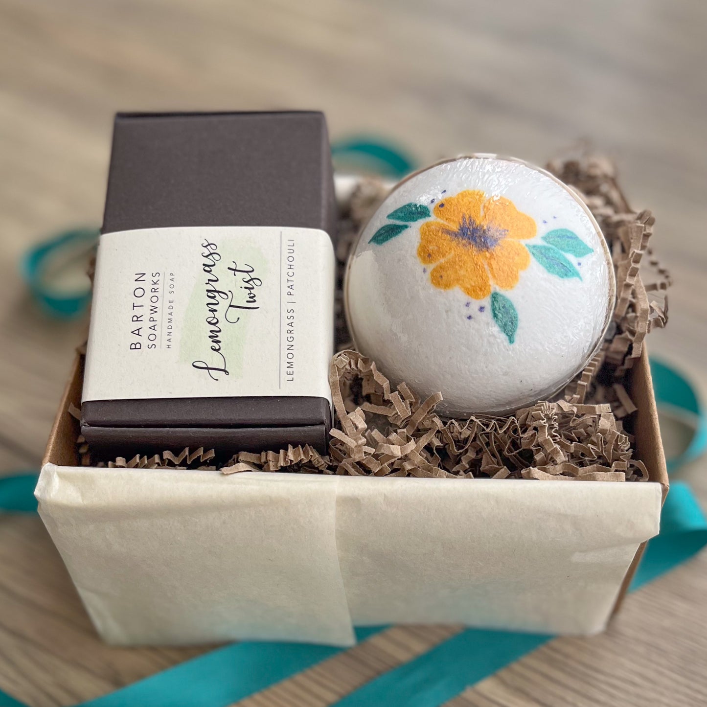 Lemongrass Twist Soap + Bath Bomb Gift Box