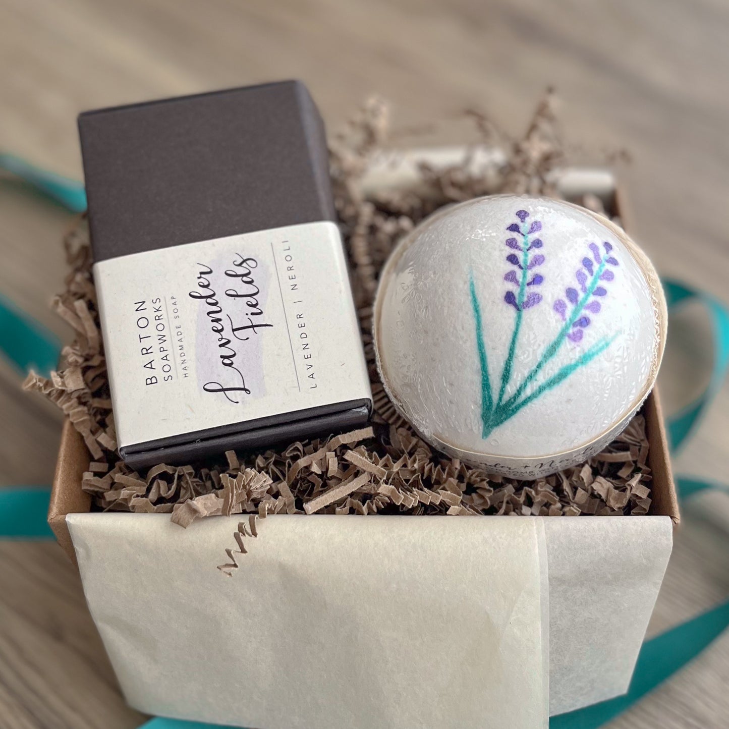 Lavender Fields Soap + Bath Bomb Gift Box